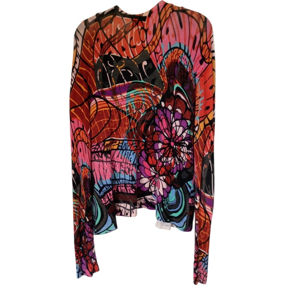 Alberto Makali Womens Twin Set Cardigan Tank Abstract Floral Sequin Beaded Large - Picture 5 of 15